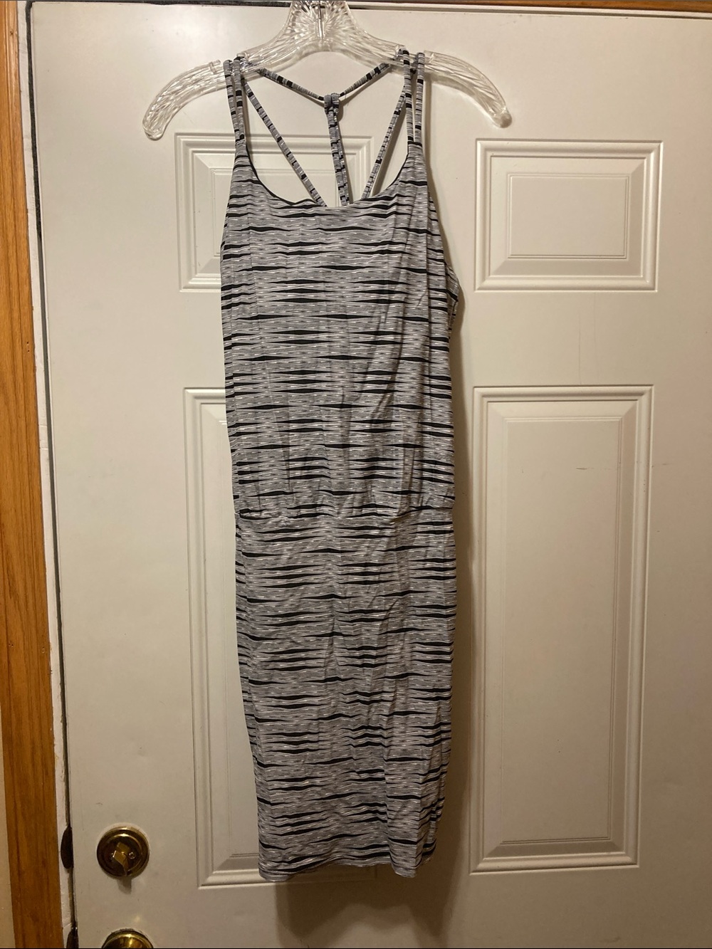 Athleta Sleeveless Strappy Gray Space-Dye Dress S
